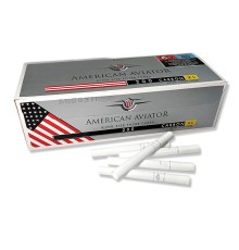 Гильзы "American Aviator XL Filter" White Tipping 8.1/24мм (200) Carbon