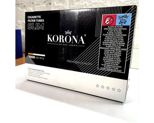 Гильзы для табака "KORONA" (Корона) Slim 6.5/15мм (1000)